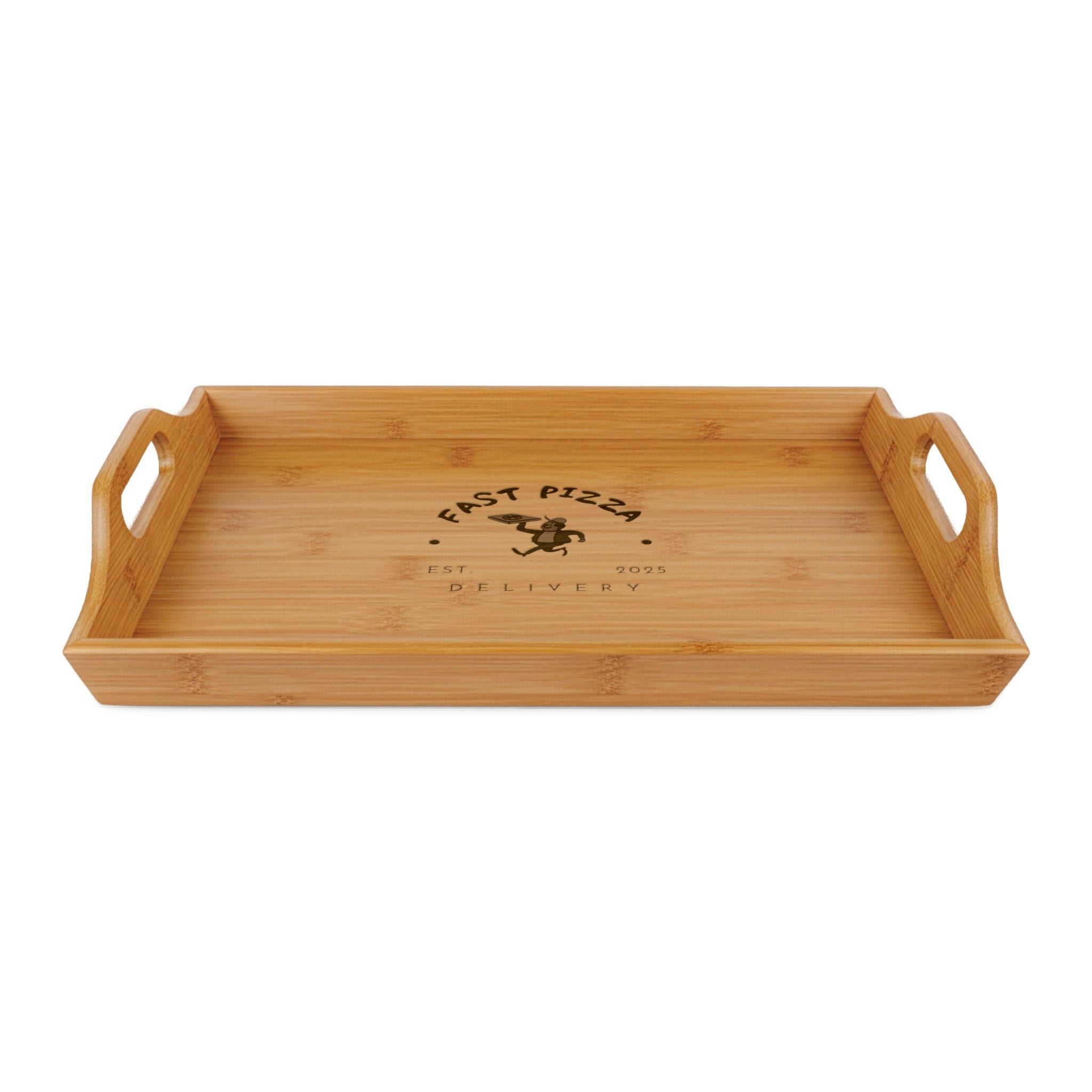 Engraved Bamboo Serving Tray — &