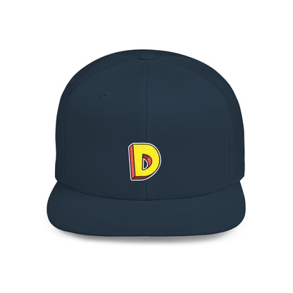 Flat Bill Snapback Cap - D represent Deron Cap, Hat with Letter Design, Baseball Cap for Men, Women and Kids, Adjustable Snapback Cap,