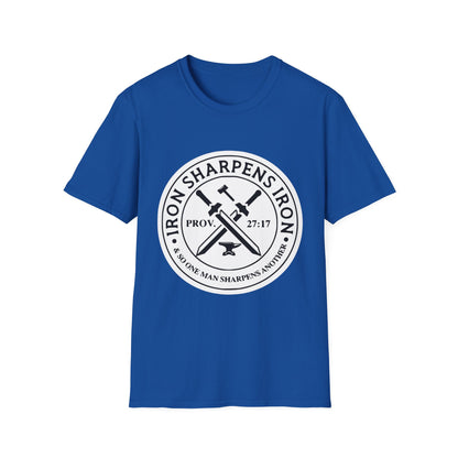 T-Shirt — "Iron Sharpens Iron" Christian Workout Tee (Prov. 27:17)
