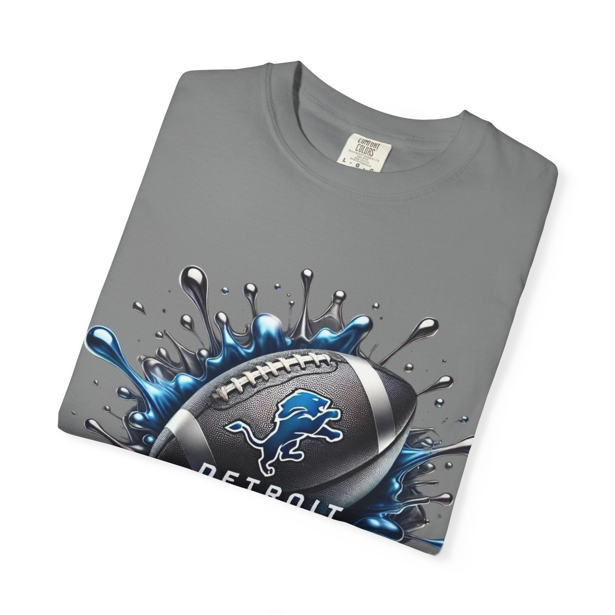 Detroit Lions Football Splash T-Shirt