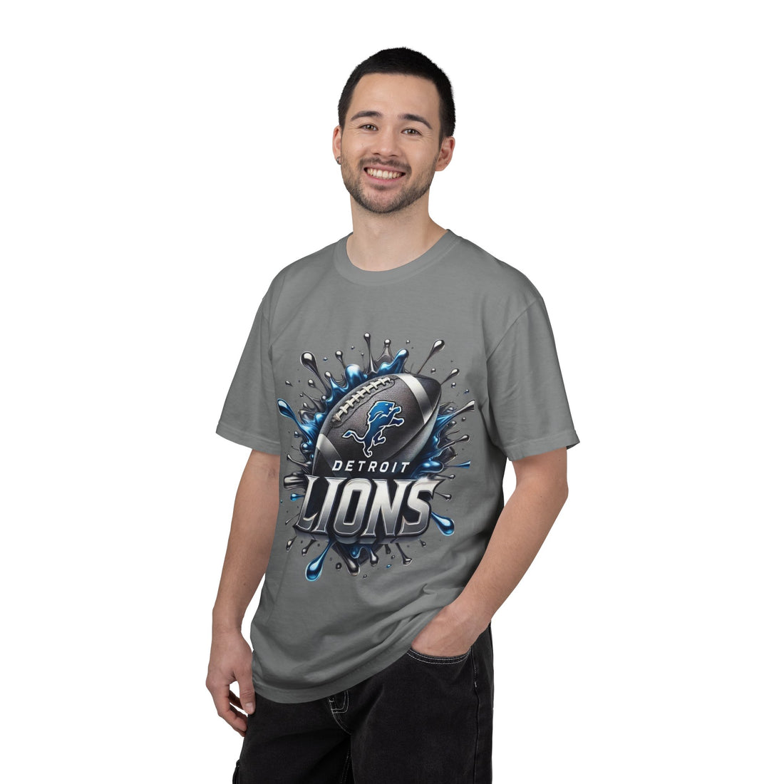 Detroit Lions Football Splash T-Shirt