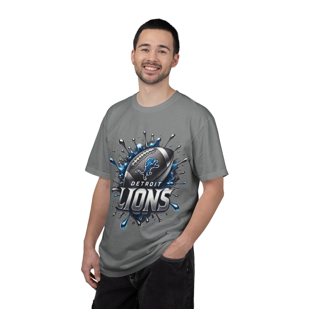 Detroit Lions Football Splash T-Shirt