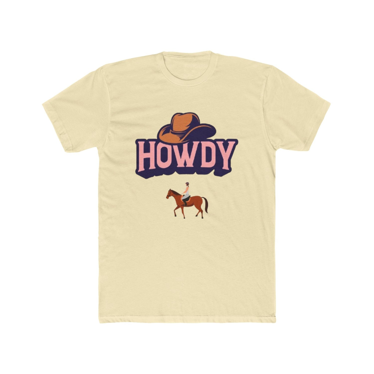 Howdy Cowboy Unisex Cotton Crew Tee – Fun Western Shirt, Soft Cotton Gift