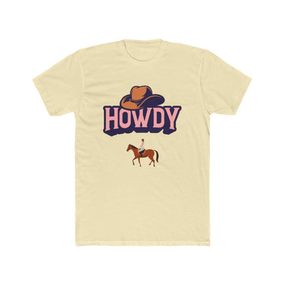 Howdy Cowboy Unisex Cotton Crew Tee – Fun Western Shirt, Soft Cotton Gift