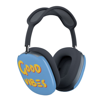 AirPods Max Case — "Good Vibes" Protective Shell (Blue)