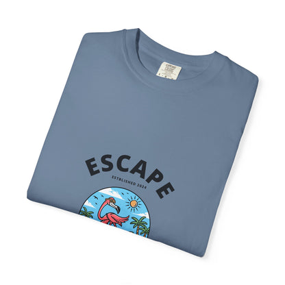 Escape Paradise Unisex Garment-Dyed T-shirt | Tropical Vibes Tee for Beach Lovers