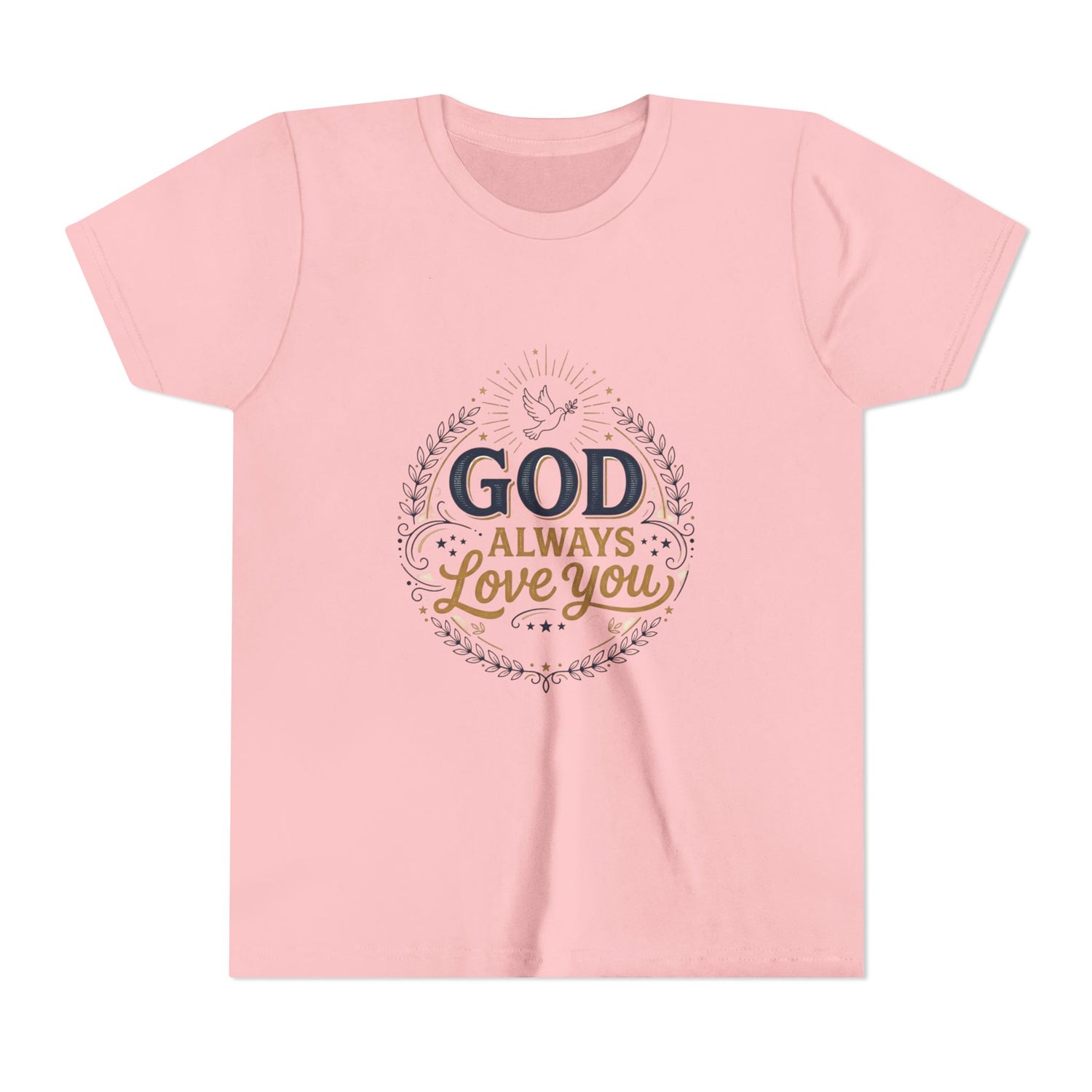 God Always Love You Youth Tee | Faith Christian Kids Shirt