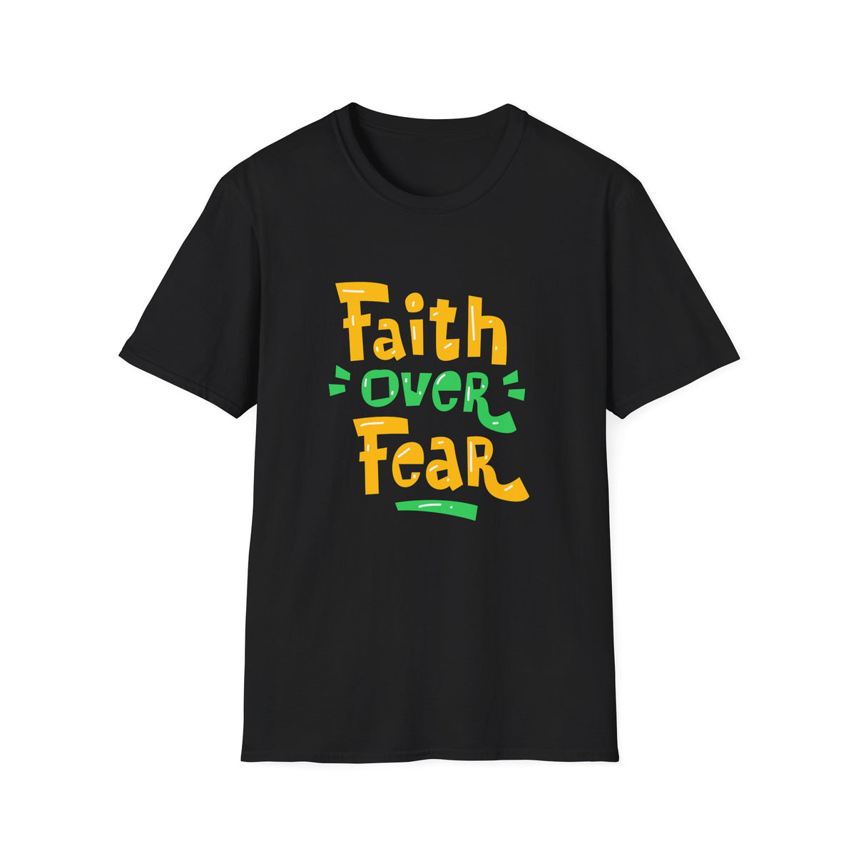 Faith Over Fear Unisex Softstyle T-Shirt - Inspirational Graphic Tee