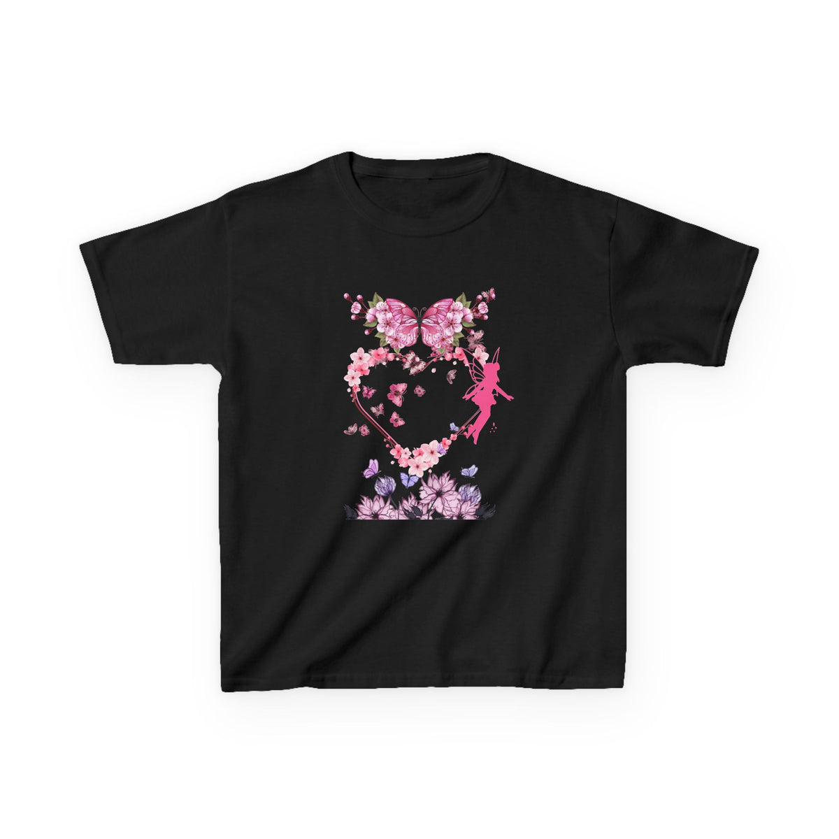 Floral Heart Kids Tee | Cute Floral T-Shirt for Kids, Gift for Birthdays, Spring Outfit, Family Photos, Casual Wear