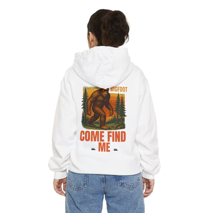 Bigfoot Come Find Me Hoodie | Unisex Garment-Dyed, Fun Wilderness Apparel, Unique Gift for Adventure Lovers, Ideal for Outdoor [...]