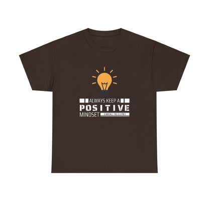 Unisex Heavy Cotton Tee - Positive Mindset Printed T-Shirt