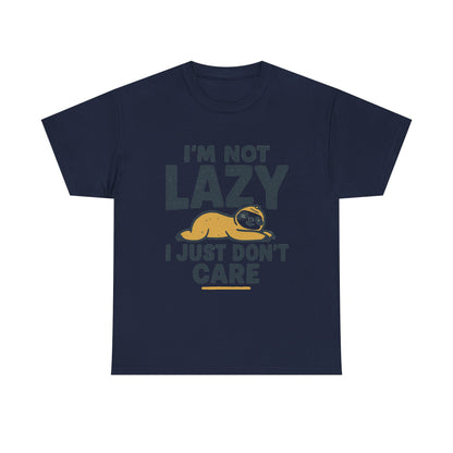 Lazy Sloth Unisex Tee, Funny Graphic T-Shirt, Perfect for Relaxation, Gifts for Friends, Cute Sloth Apparel