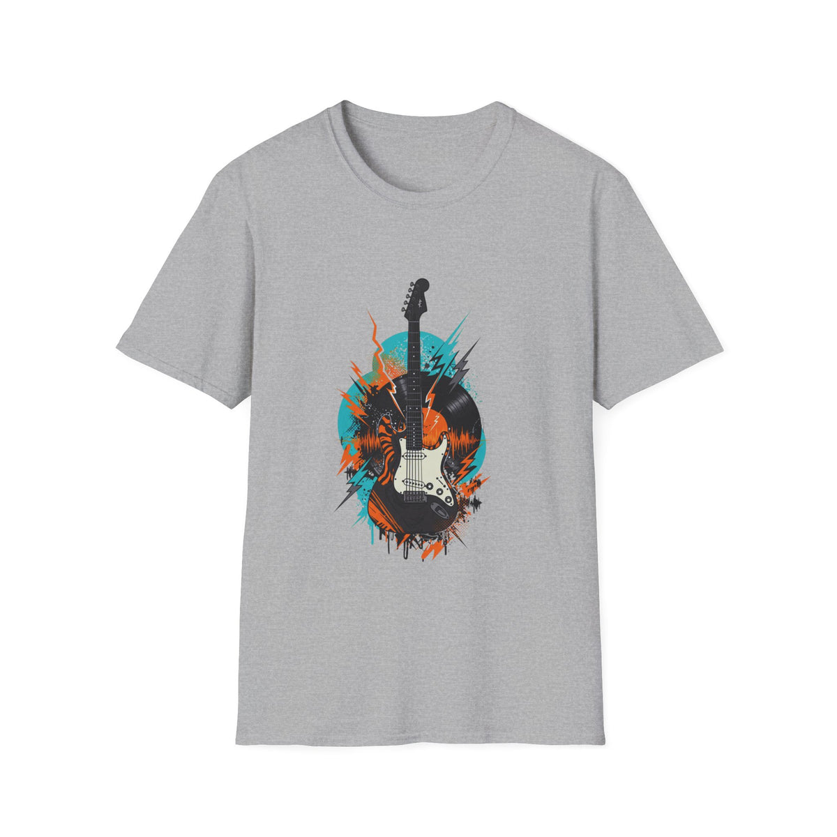Rock &amp; Roll Guitar Unisex T-Shirt, Casual Music Tee, Gift for Musicians, Concert Outfit, Festival Apparel
