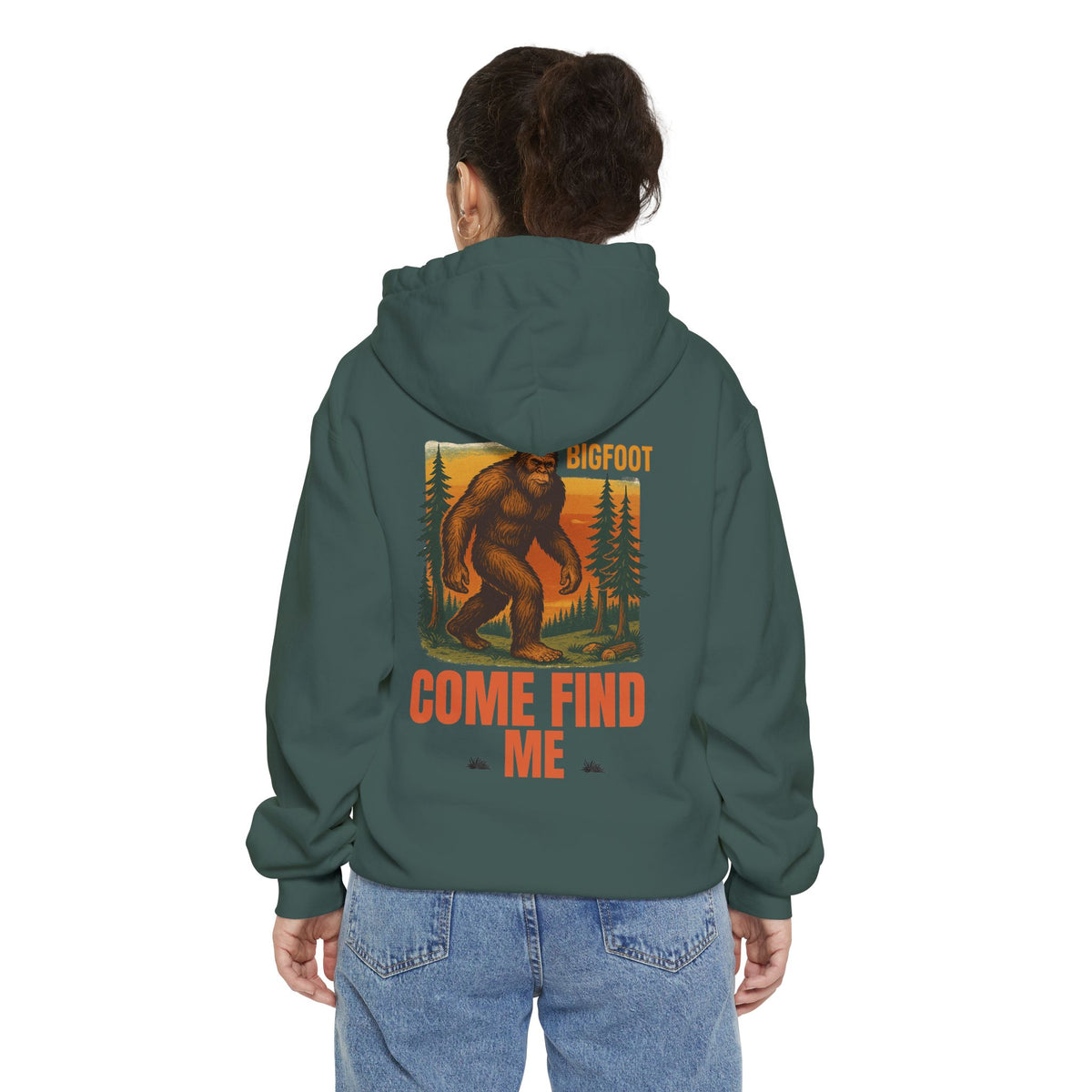 Bigfoot Come Find Me Hoodie | Unisex Garment-Dyed, Fun Wilderness Apparel, Unique Gift for Adventure Lovers, Ideal for Outdoor [...]