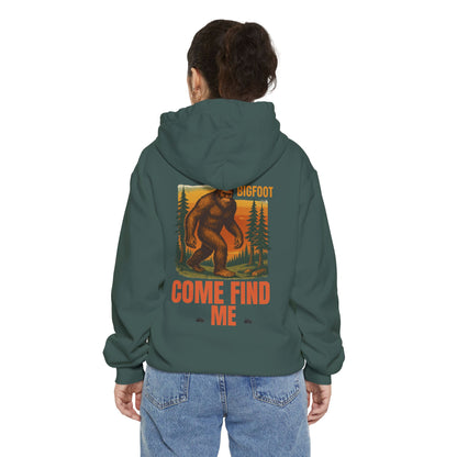 Bigfoot Come Find Me Hoodie | Unisex Garment-Dyed, Fun Wilderness Apparel, Unique Gift for Adventure Lovers, Ideal for Outdoor [...]