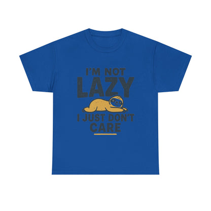 Lazy Sloth Unisex Tee, Funny Graphic T-Shirt, Perfect for Relaxation, Gifts for Friends, Cute Sloth Apparel
