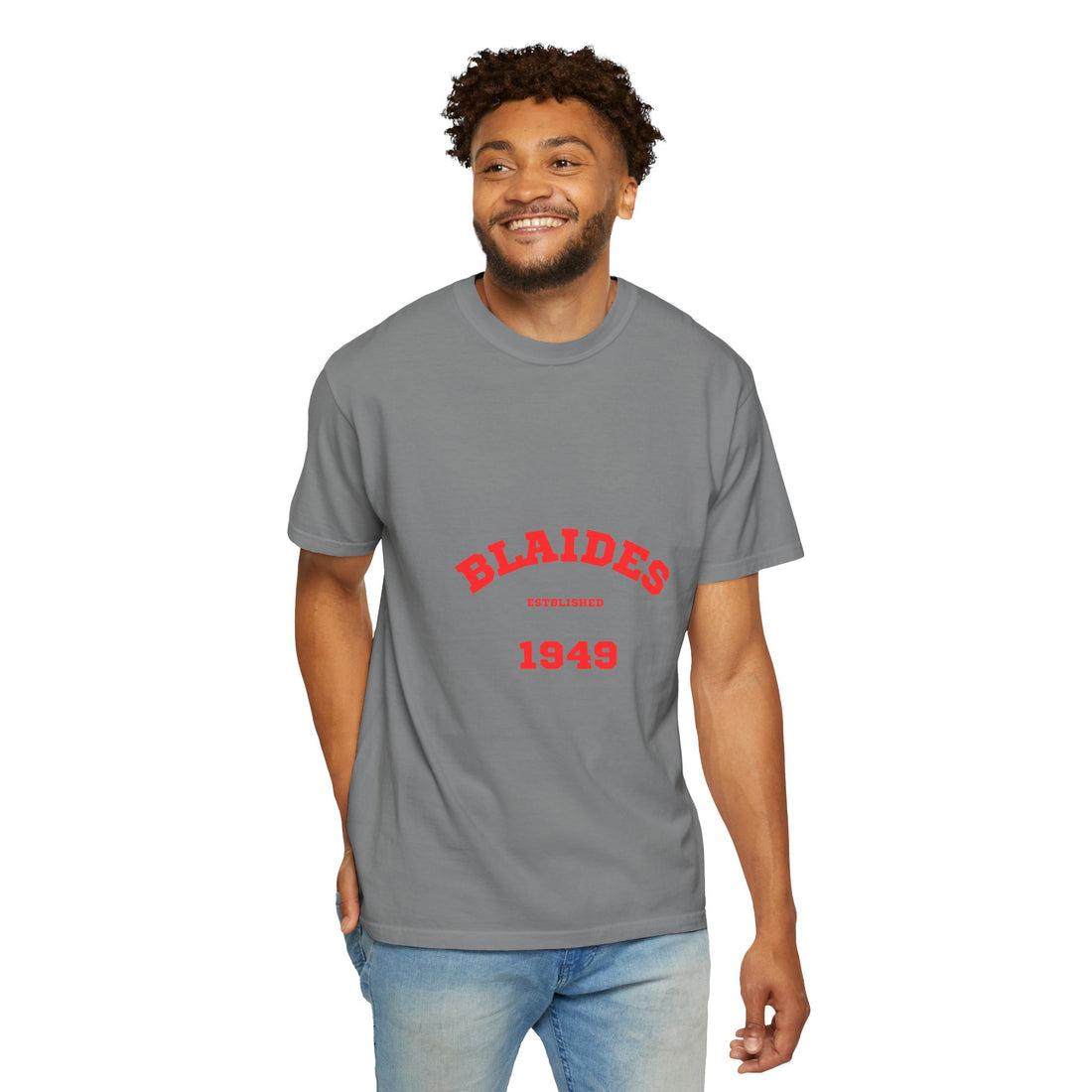 Vintage Blaides Garment-Dyed T-shirt, Casual Wear, Retro Style, Gift for Him/Her, Birthday Celebration, Summer Apparel