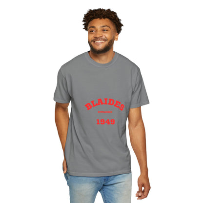 Vintage Blaides Garment-Dyed T-shirt, Casual Wear, Retro Style, Gift for Him/Her, Birthday Celebration, Summer Apparel