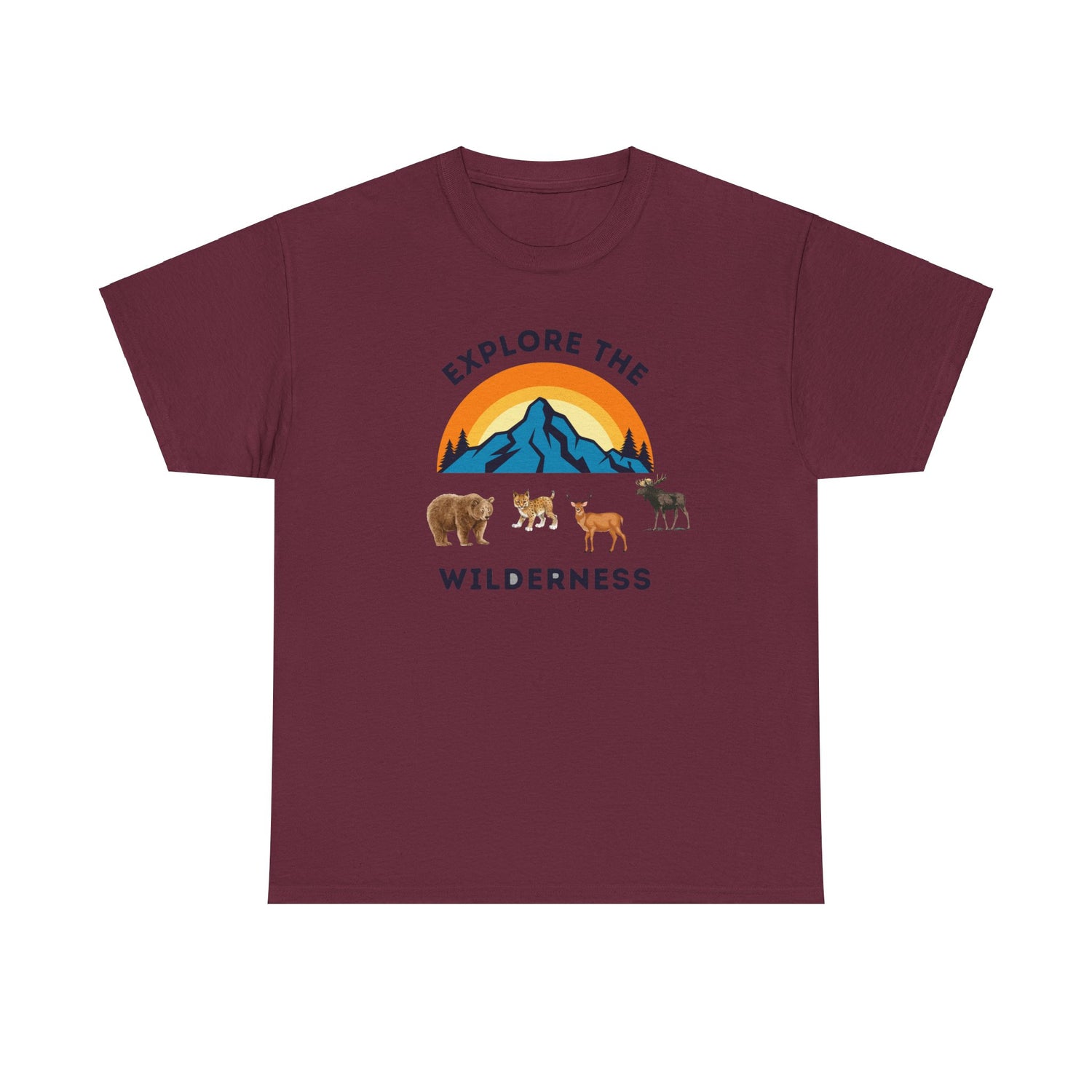 Explore The Wilderness Printed Unisex Tee - Casual Wear Graphic Shirt - Mens/Womens Top - Unique comfort Tee - Gift - Festival Apparel