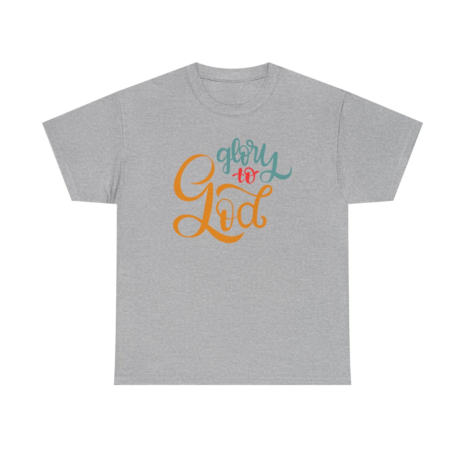 Unisex Heavy Cotton Tee - Glory to God Printed  T-Shirt - Comfortable Casual Wear Tee - Unique Graphic Tee - Gift