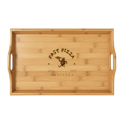 Engraved Bamboo Serving Tray — &