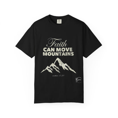 Faith Can Move Mountains T-Shirt — Inspirational Mountain Graphic Tee