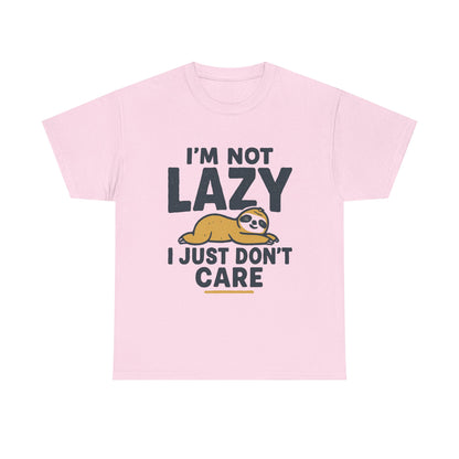 Lazy Sloth Unisex Tee, Funny Graphic T-Shirt, Perfect for Relaxation, Gifts for Friends, Cute Sloth Apparel