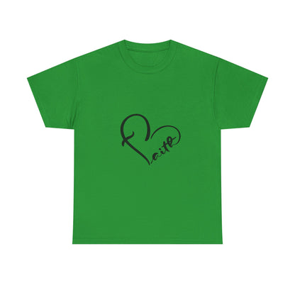 Unisex Heavy Cotton Tee - Stylish Heart Design for Love Enthusiasts