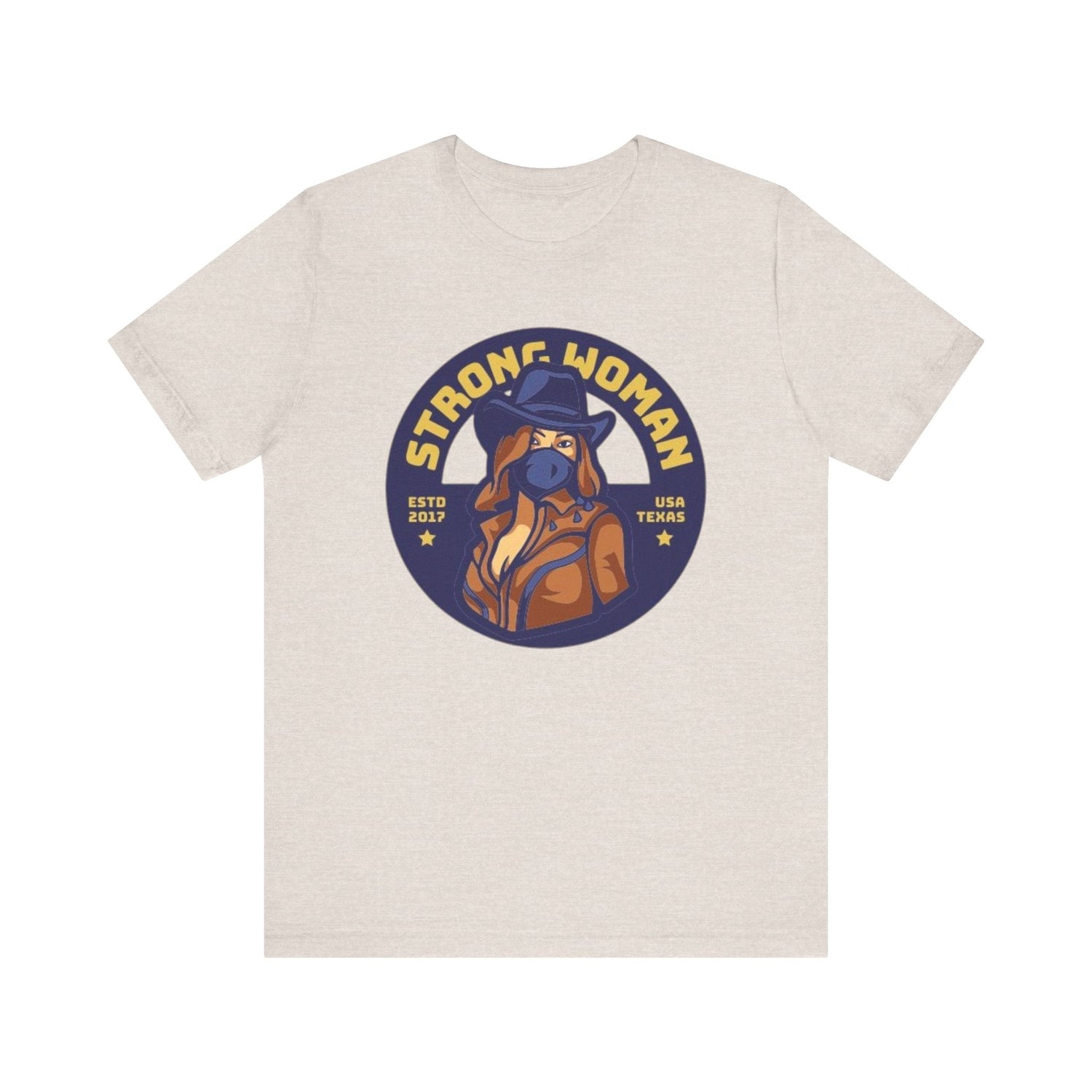 Unisex Graphic Tee - Strong Woman Printed Eco-Friendly Jersey T-Shirt.