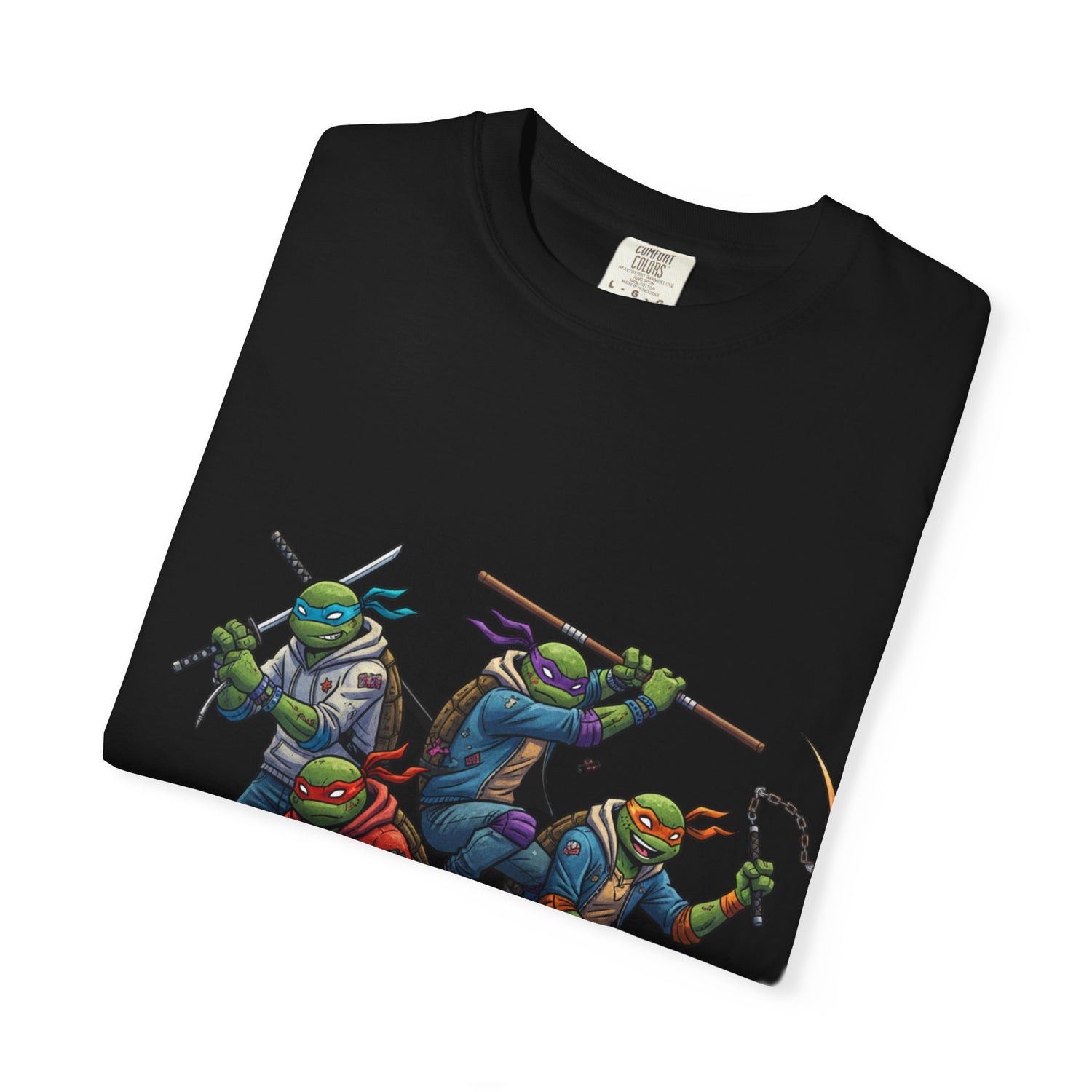 Ninja Turtle Trio T-Shirt | Retro Comic Heroes, Action Pose