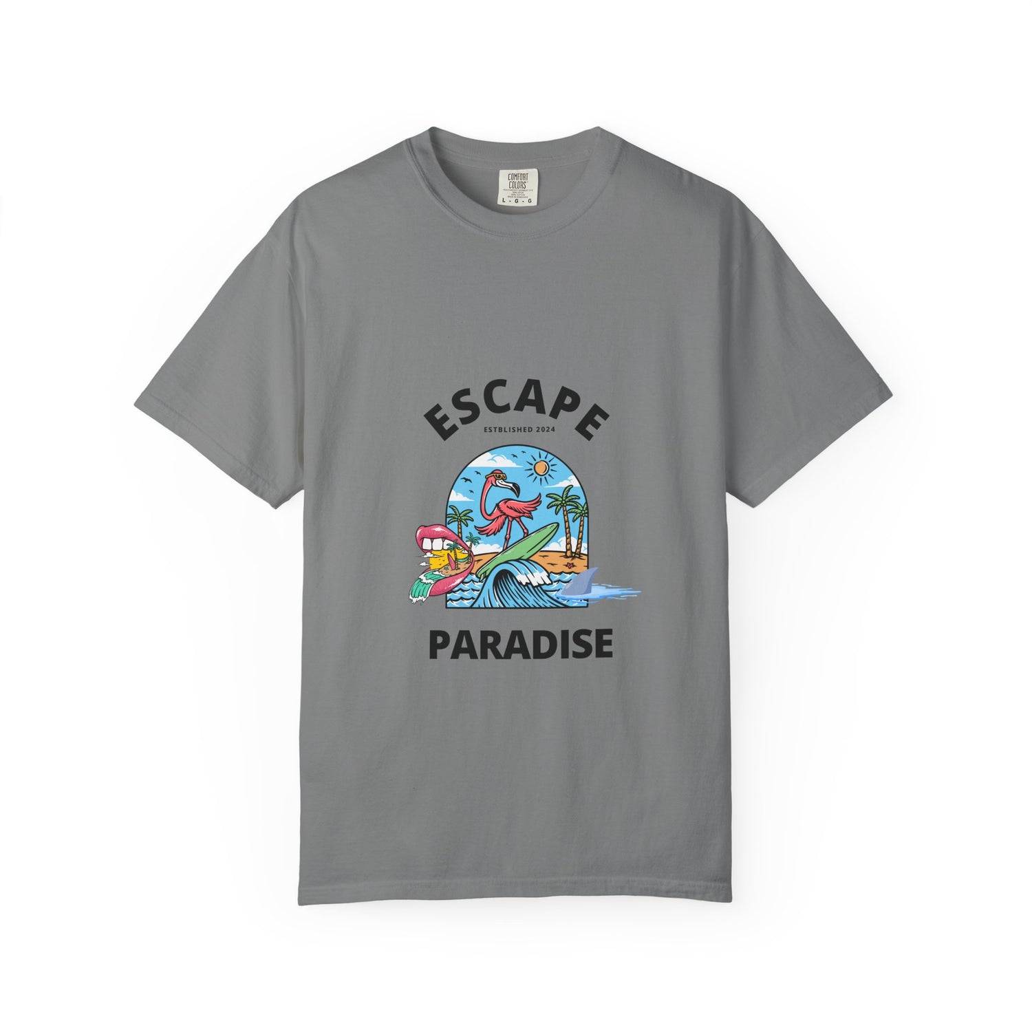 Escape Paradise Unisex Garment-Dyed T-shirt | Tropical Vibes Tee for Beach Lovers