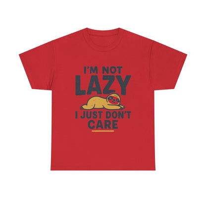 Lazy Sloth Unisex Tee, Funny Graphic T-Shirt, Perfect for Relaxation, Gifts for Friends, Cute Sloth Apparel
