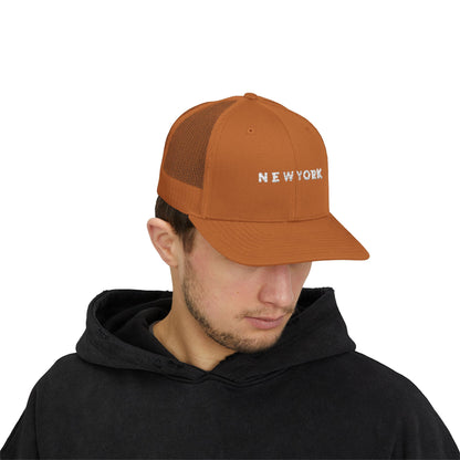 Stylish New York Snapback Trucker Cap, Casual Headwear, Outdoor Adventures, Gift for Friends, Summer Festivals, Trendy Accessory