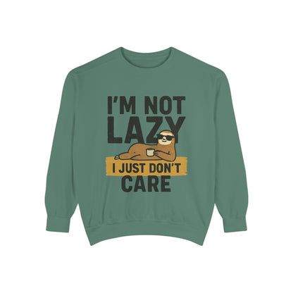 Lazy Sloth Sweatshirt - Relaxed Fit, Cozy Lounge Wear, Gift for Sloth Lovers, Funny Statement Apparel, Perfect for Relaxation Days