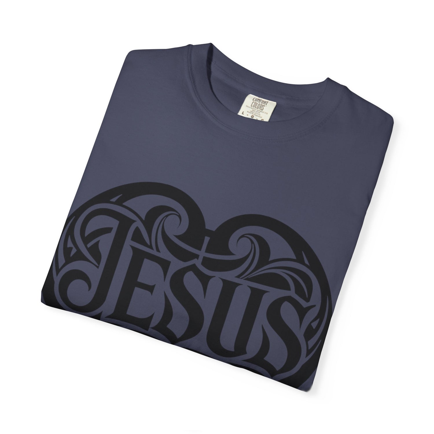 Jesus Heart T-Shirt — Tribal Script Faith Tee