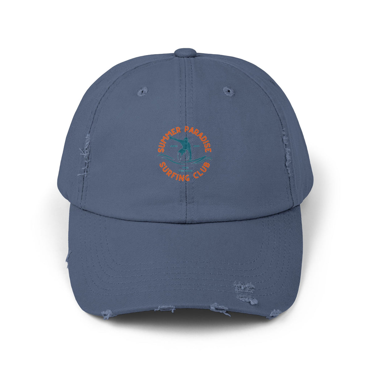 Unisex Distressed Surf Club Cap, Beach Hat, Casual Headwear, Outdoor Accessory, Gift for Surfers, Summer Style