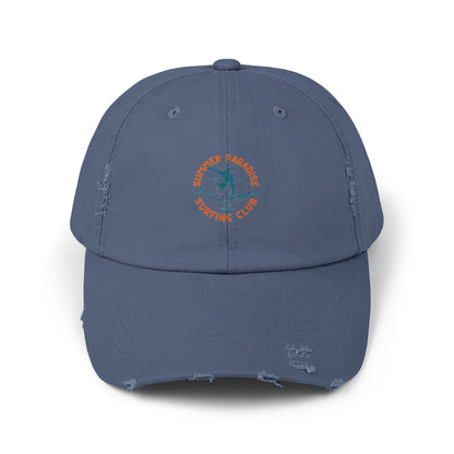 Unisex Distressed Surf Club Cap, Beach Hat, Casual Headwear, Outdoor Accessory, Gift for Surfers, Summer Style