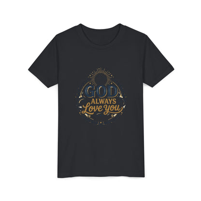 God Always Love You Youth Tee | Faith Christian Kids Shirt