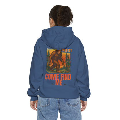 Bigfoot Come Find Me Hoodie | Unisex Garment-Dyed, Fun Wilderness Apparel, Unique Gift for Adventure Lovers, Ideal for Outdoor [...]