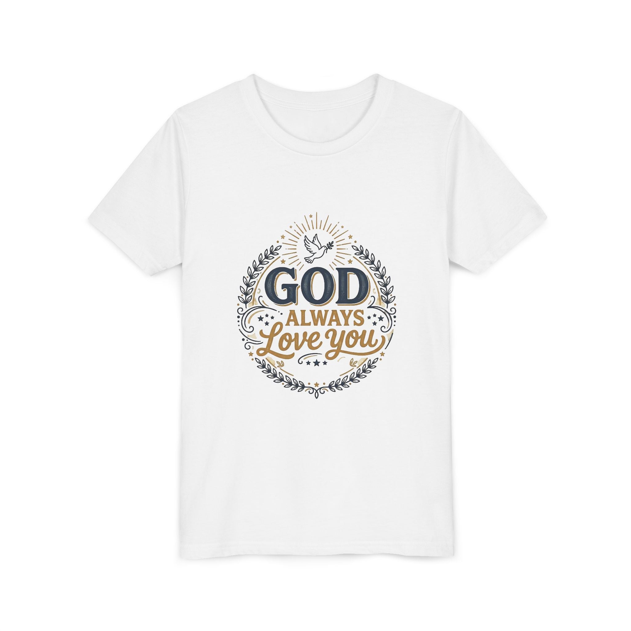 God Always Love You Youth Tee | Faith Christian Kids Shirt