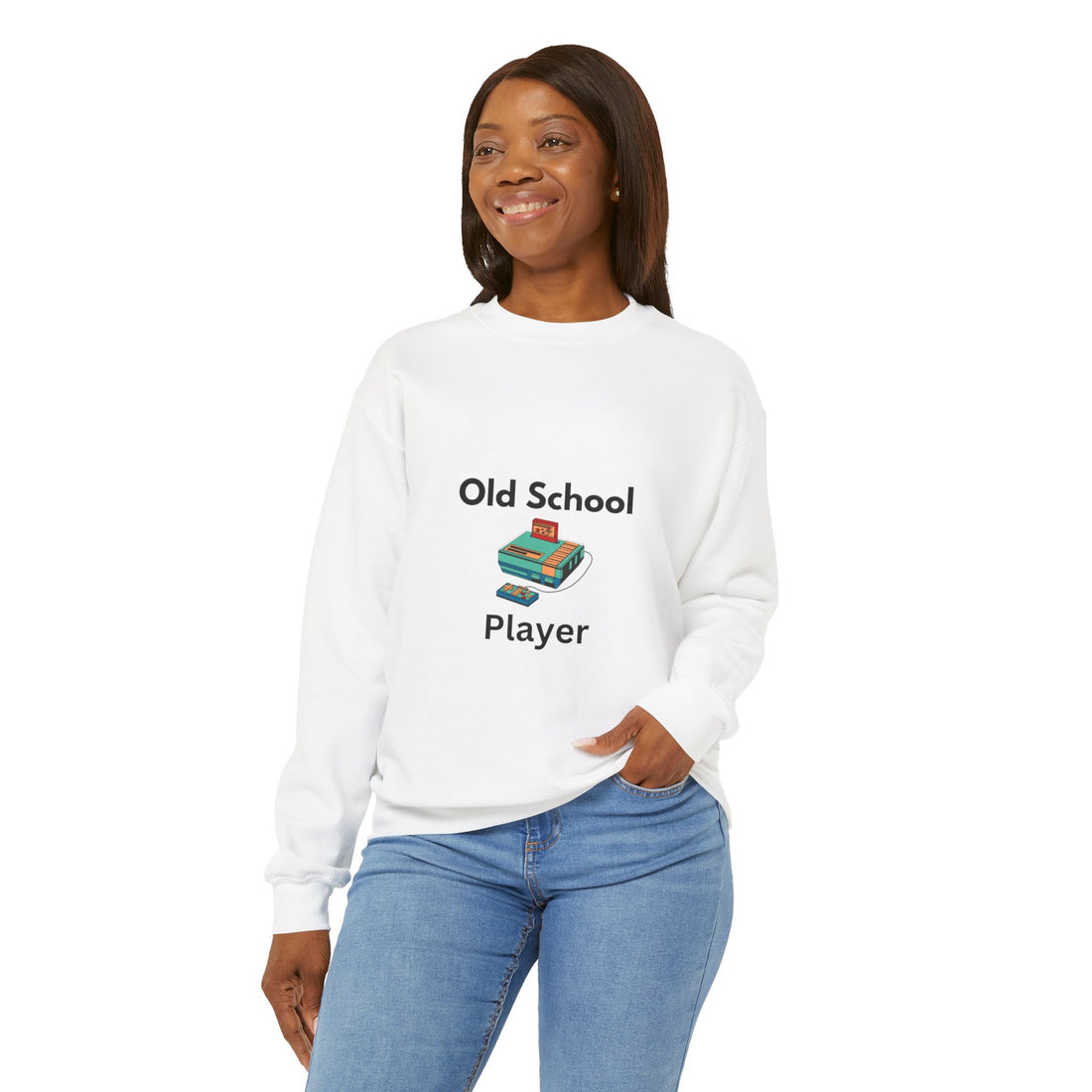 Vintage Gaming Sweatshirt: Old School Player, Unisex Cozy Top, Perfect Gift for Gamers, Retro Vibes, Casual Style
