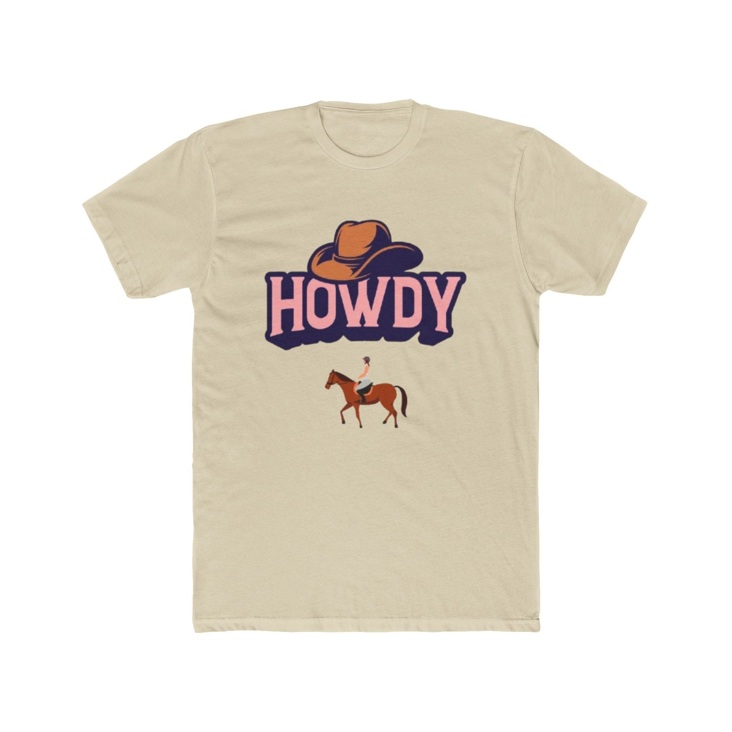 Howdy Cowboy Unisex Cotton Crew Tee – Fun Western Shirt, Soft Cotton Gift