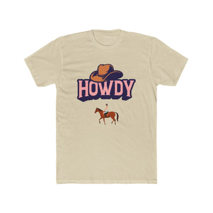 Howdy Cowboy Unisex Cotton Crew Tee – Fun Western Shirt, Soft Cotton Gift