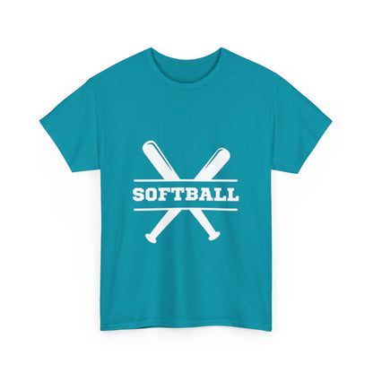 Unisex Heavy Cotton Tee - SoftBall Printed  T-Shirt - Comfortable Casual Wear Tee - Unique Graphic Tee - Gift