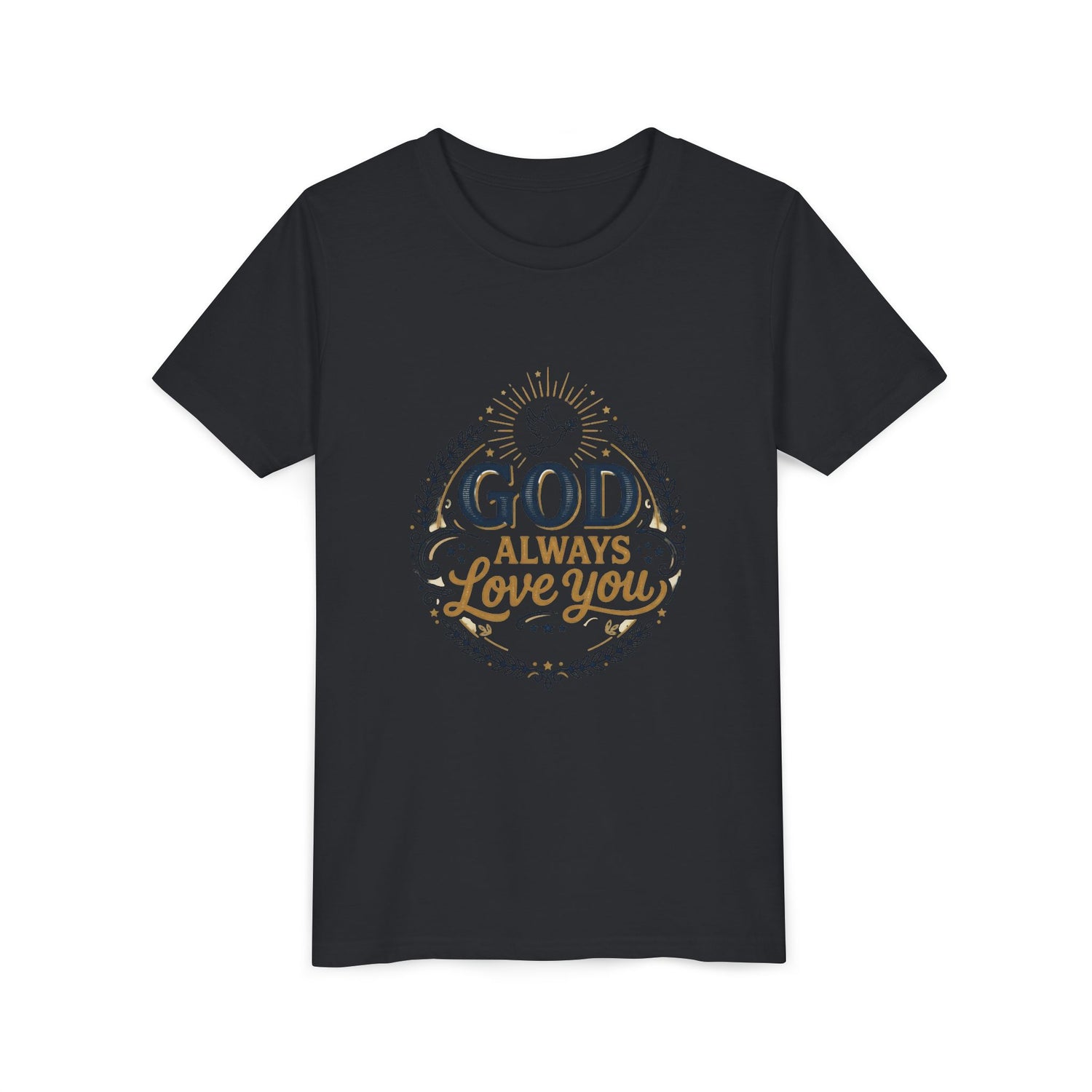 God Always Love You Youth Tee | Faith Christian Kids Shirt