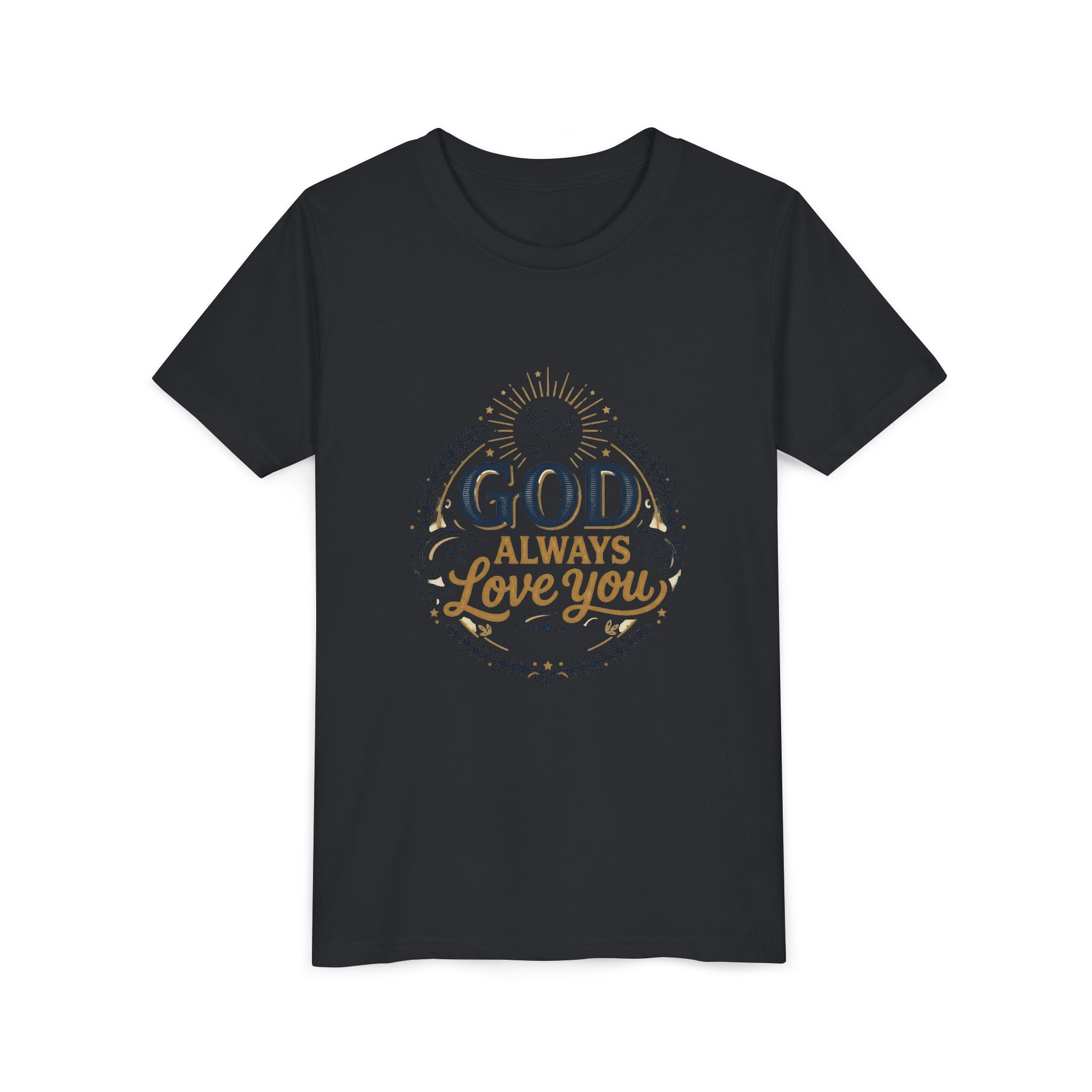 God Always Love You Youth Tee | Faith Christian Kids Shirt
