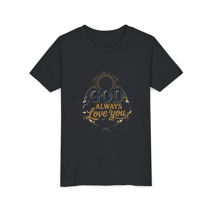 God Always Love You Youth Tee | Faith Christian Kids Shirt