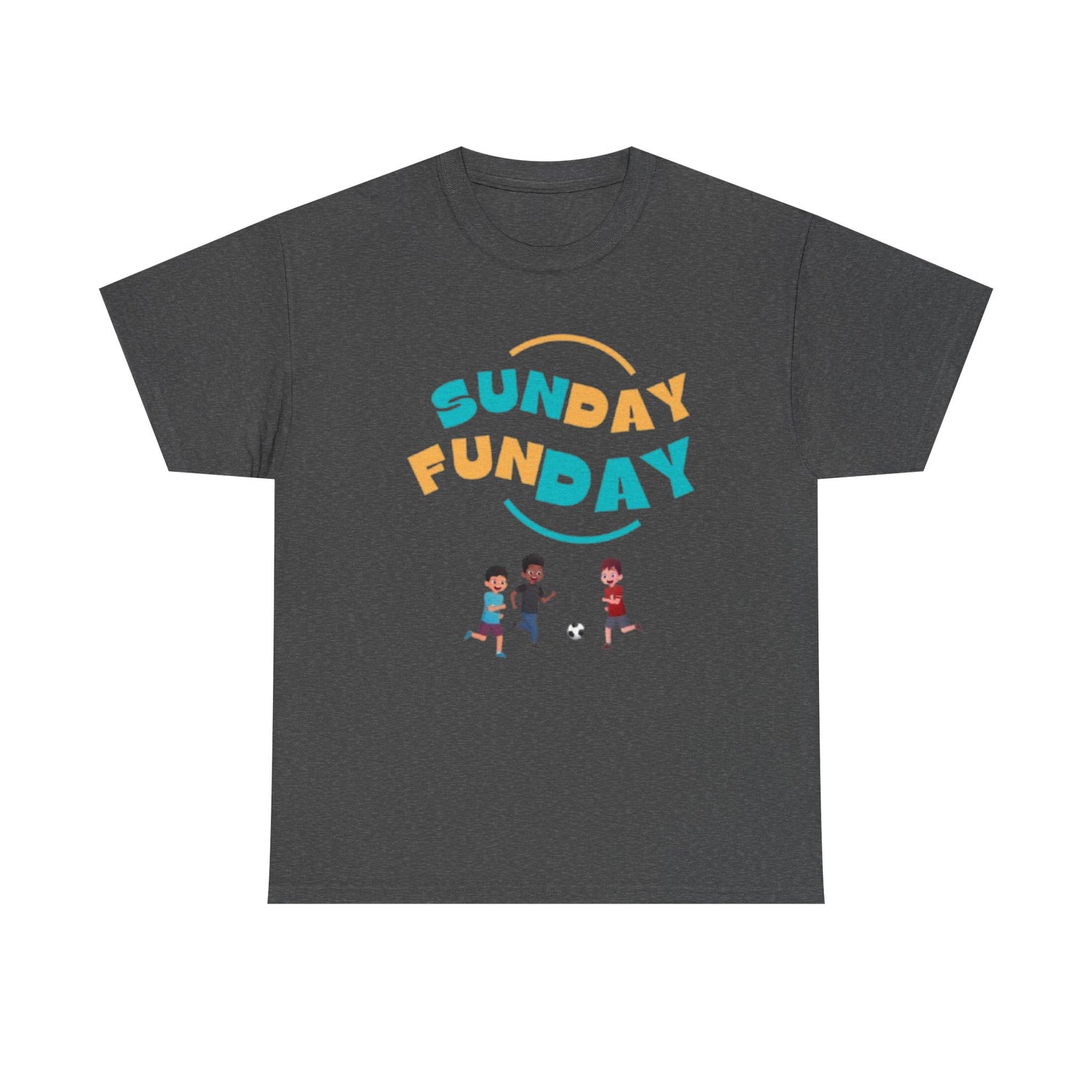 Unisex Heavy Cotton Tee - Sunday Funday Printed  T-Shirt - Comfortable Casual Wear Tee - Unique Graphic Tee - Gift