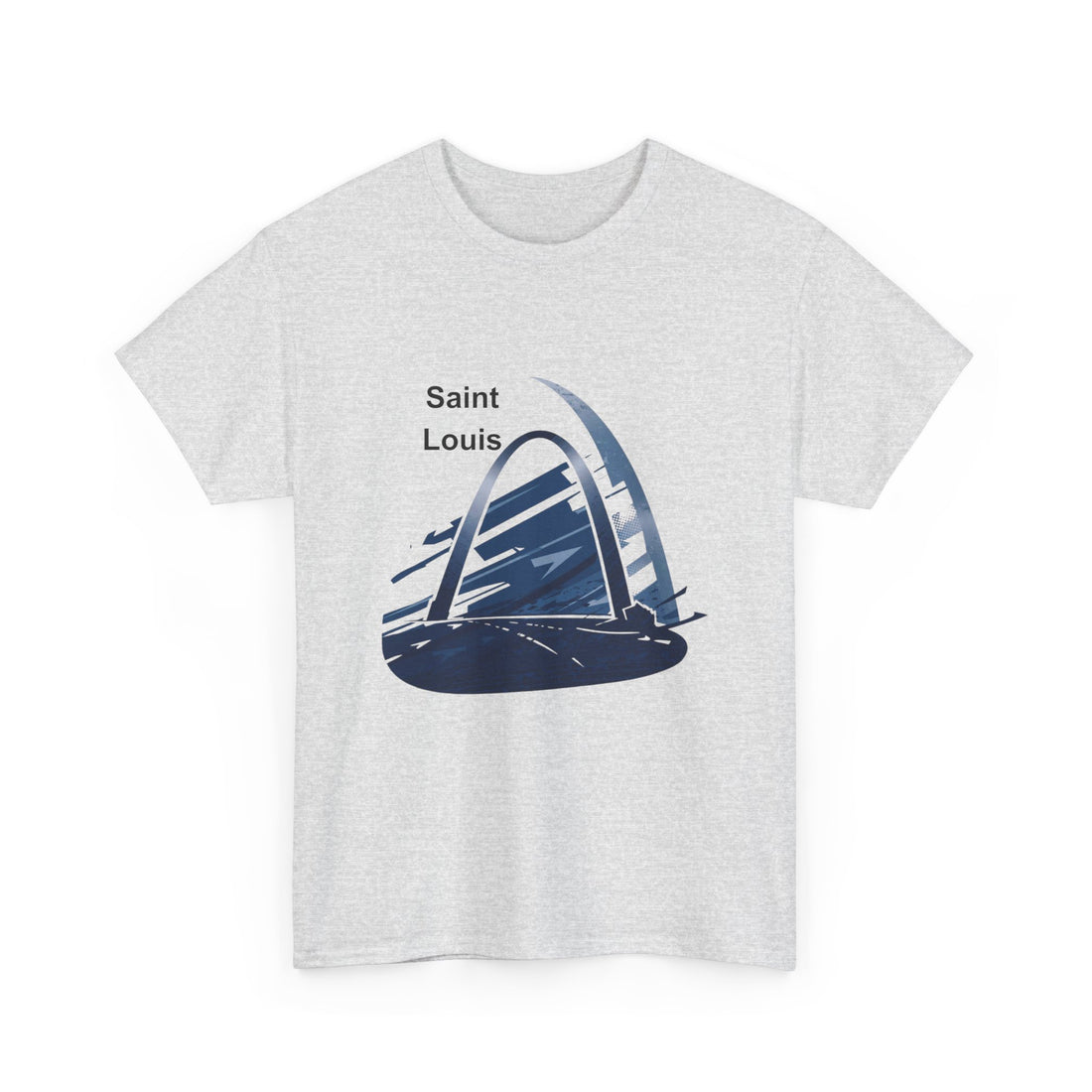 Saint Louis Graphic Unisex Heavy Cotton Tee, Casual T-Shirt, Travel Souvenir, Gift for Locals, Vintage Style Tee, St. Louis Pride Merch