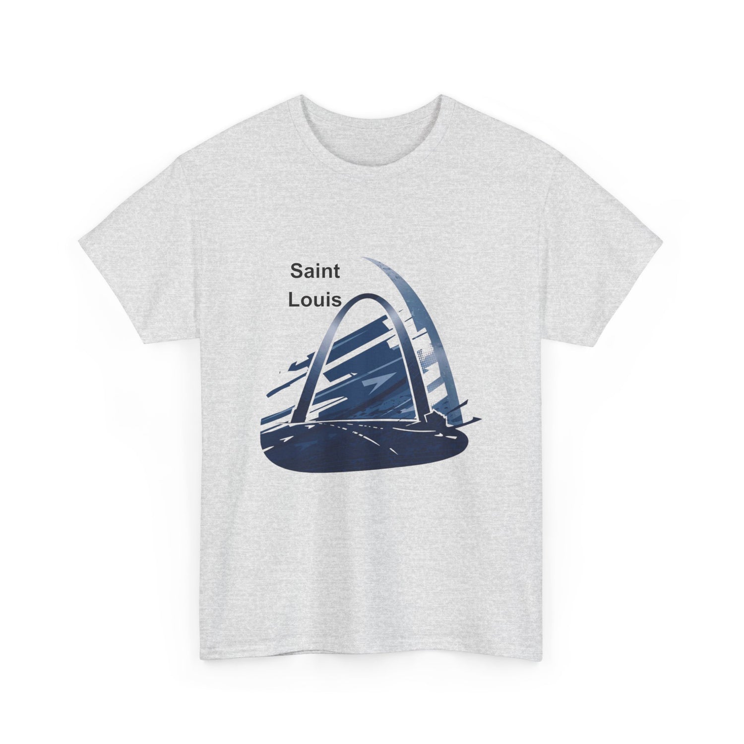 Saint Louis Graphic Unisex Heavy Cotton Tee, Casual T-Shirt, Travel Souvenir, Gift for Locals, Vintage Style Tee, St. Louis Pride Merch